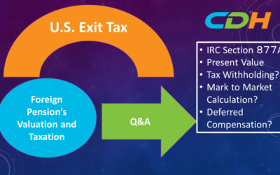 Foreign Pension and the U.S. Exit Tax