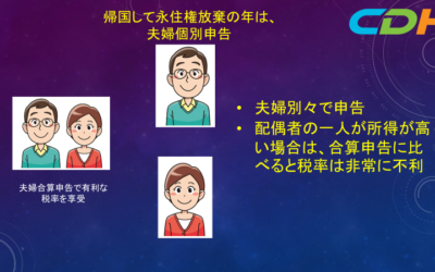 永住権放棄時の税務申告形態に注意