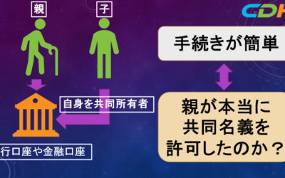 親の金融口座に自分の名義を簡単に入れるな