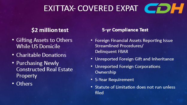 How to Cope With Potential Covered Expatriate Designation